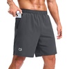 image:imageG Gradual Mens Workout Gym Shorts with 2 Zipper Pockets 7 5 9 Quick Dry Athletic Running Basketball Shorts for MenDark Grey