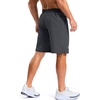 image:imageG Gradual Mens Workout Gym Shorts with 2 Zipper Pockets 7 5 9 Quick Dry Athletic Running Basketball Shorts for MenDark Grey