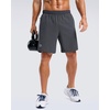 image:imageG Gradual Mens Workout Gym Shorts with 2 Zipper Pockets 7 5 9 Quick Dry Athletic Running Basketball Shorts for MenDark Grey