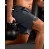 image:imageG Gradual Mens Workout Gym Shorts with 2 Zipper Pockets 7 5 9 Quick Dry Athletic Running Basketball Shorts for MenDark Grey