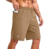 image:imageG Gradual Mens Workout Gym Shorts with 2 Zipper Pockets 7 5 9 Quick Dry Athletic Running Basketball Shorts for MenDark Khaki
