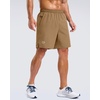 image:imageG Gradual Mens Workout Gym Shorts with 2 Zipper Pockets 7 5 9 Quick Dry Athletic Running Basketball Shorts for MenDark Khaki