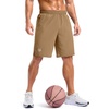 image:imageG Gradual Mens Workout Gym Shorts with 2 Zipper Pockets 7 5 9 Quick Dry Athletic Running Basketball Shorts for MenDark Khaki