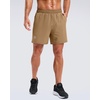 image:imageG Gradual Mens Workout Gym Shorts with 2 Zipper Pockets 7 5 9 Quick Dry Athletic Running Basketball Shorts for MenDark Khaki