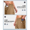 image:imageG Gradual Mens Workout Gym Shorts with 2 Zipper Pockets 7 5 9 Quick Dry Athletic Running Basketball Shorts for MenDark Khaki