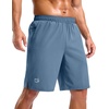 image:imageG Gradual Mens Workout Gym Shorts with 2 Zipper Pockets 7 5 9 Quick Dry Athletic Running Basketball Shorts for MenDusty Blue