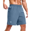 image:imageG Gradual Mens Workout Gym Shorts with 2 Zipper Pockets 7 5 9 Quick Dry Athletic Running Basketball Shorts for MenDusty Blue