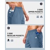image:imageG Gradual Mens Workout Gym Shorts with 2 Zipper Pockets 7 5 9 Quick Dry Athletic Running Basketball Shorts for MenDusty Blue