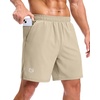image:imageG Gradual Mens Workout Gym Shorts with 2 Zipper Pockets 7 5 9 Quick Dry Athletic Running Basketball Shorts for MenKhaki