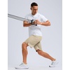 image:imageG Gradual Mens Workout Gym Shorts with 2 Zipper Pockets 7 5 9 Quick Dry Athletic Running Basketball Shorts for MenKhaki
