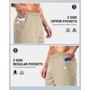 image:imageG Gradual Mens Workout Gym Shorts with 2 Zipper Pockets 7 5 9 Quick Dry Athletic Running Basketball Shorts for MenKhaki