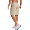 image:imageG Gradual Mens Workout Gym Shorts with 2 Zipper Pockets 7 5 9 Quick Dry Athletic Running Basketball Shorts for MenKhaki