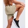 image:imageG Gradual Mens Workout Gym Shorts with 2 Zipper Pockets 7 5 9 Quick Dry Athletic Running Basketball Shorts for MenKhaki