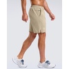 image:imageG Gradual Mens Workout Gym Shorts with 2 Zipper Pockets 7 5 9 Quick Dry Athletic Running Basketball Shorts for MenKhaki