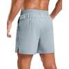image:imageG Gradual Mens Workout Gym Shorts with 2 Zipper Pockets 7 5 9 Quick Dry Athletic Running Basketball Shorts for MenLight Grey
