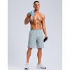image:imageG Gradual Mens Workout Gym Shorts with 2 Zipper Pockets 7 5 9 Quick Dry Athletic Running Basketball Shorts for MenLight Grey