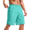 image:imageG Gradual Mens Workout Gym Shorts with 2 Zipper Pockets 7 5 9 Quick Dry Athletic Running Basketball Shorts for MenMint Green