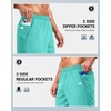 image:imageG Gradual Mens Workout Gym Shorts with 2 Zipper Pockets 7 5 9 Quick Dry Athletic Running Basketball Shorts for MenMint Green