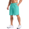 image:imageG Gradual Mens Workout Gym Shorts with 2 Zipper Pockets 7 5 9 Quick Dry Athletic Running Basketball Shorts for MenMint Green