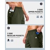 image:imageG Gradual Mens Workout Gym Shorts with 2 Zipper Pockets 7 5 9 Quick Dry Athletic Running Basketball Shorts for MenOlive