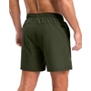 image:imageG Gradual Mens Workout Gym Shorts with 2 Zipper Pockets 7 5 9 Quick Dry Athletic Running Basketball Shorts for MenOlive