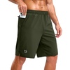image:imageG Gradual Mens Workout Gym Shorts with 2 Zipper Pockets 7 5 9 Quick Dry Athletic Running Basketball Shorts for MenOlive