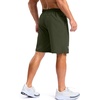 image:imageG Gradual Mens Workout Gym Shorts with 2 Zipper Pockets 7 5 9 Quick Dry Athletic Running Basketball Shorts for MenOlive