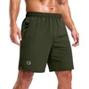 image:imageG Gradual Mens Workout Gym Shorts with 2 Zipper Pockets 7 5 9 Quick Dry Athletic Running Basketball Shorts for MenOlive
