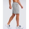 image:imageG Gradual Mens Workout Gym Shorts with 2 Zipper Pockets 7 5 9 Quick Dry Athletic Running Basketball Shorts for MenPlatinum Grey
