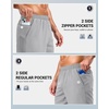 image:imageG Gradual Mens Workout Gym Shorts with 2 Zipper Pockets 7 5 9 Quick Dry Athletic Running Basketball Shorts for MenPlatinum Grey