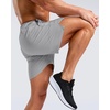 image:imageG Gradual Mens Workout Gym Shorts with 2 Zipper Pockets 7 5 9 Quick Dry Athletic Running Basketball Shorts for MenPlatinum Grey