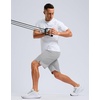image:imageG Gradual Mens Workout Gym Shorts with 2 Zipper Pockets 7 5 9 Quick Dry Athletic Running Basketball Shorts for MenPlatinum Grey