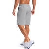 image:imageG Gradual Mens Workout Gym Shorts with 2 Zipper Pockets 7 5 9 Quick Dry Athletic Running Basketball Shorts for MenPlatinum Grey