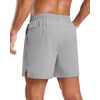 image:imageG Gradual Mens Workout Gym Shorts with 2 Zipper Pockets 7 5 9 Quick Dry Athletic Running Basketball Shorts for MenPlatinum Grey