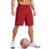 image:imageG Gradual Mens Workout Gym Shorts with 2 Zipper Pockets 7 5 9 Quick Dry Athletic Running Basketball Shorts for MenRed