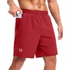 image:imageG Gradual Mens Workout Gym Shorts with 2 Zipper Pockets 7 5 9 Quick Dry Athletic Running Basketball Shorts for MenRed