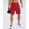 image:imageG Gradual Mens Workout Gym Shorts with 2 Zipper Pockets 7 5 9 Quick Dry Athletic Running Basketball Shorts for MenRed