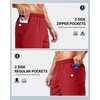 image:imageG Gradual Mens Workout Gym Shorts with 2 Zipper Pockets 7 5 9 Quick Dry Athletic Running Basketball Shorts for MenRed