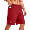 image:imageG Gradual Mens Workout Gym Shorts with 2 Zipper Pockets 7 5 9 Quick Dry Athletic Running Basketball Shorts for MenRed