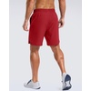 image:imageG Gradual Mens Workout Gym Shorts with 2 Zipper Pockets 7 5 9 Quick Dry Athletic Running Basketball Shorts for MenRed