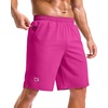 image:imageG Gradual Mens Workout Gym Shorts with 2 Zipper Pockets 7 5 9 Quick Dry Athletic Running Basketball Shorts for MenRose