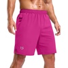 image:imageG Gradual Mens Workout Gym Shorts with 2 Zipper Pockets 7 5 9 Quick Dry Athletic Running Basketball Shorts for MenRose