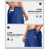 image:imageG Gradual Mens Workout Gym Shorts with 2 Zipper Pockets 7 5 9 Quick Dry Athletic Running Basketball Shorts for MenRoyal Blue