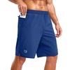image:imageG Gradual Mens Workout Gym Shorts with 2 Zipper Pockets 7 5 9 Quick Dry Athletic Running Basketball Shorts for MenRoyal Blue