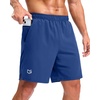 image:imageG Gradual Mens Workout Gym Shorts with 2 Zipper Pockets 7 5 9 Quick Dry Athletic Running Basketball Shorts for MenRoyal Blue