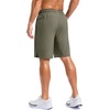 image:imageG Gradual Mens Workout Gym Shorts with 2 Zipper Pockets 7 5 9 Quick Dry Athletic Running Basketball Shorts for MenSage Green