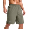 image:imageG Gradual Mens Workout Gym Shorts with 2 Zipper Pockets 7 5 9 Quick Dry Athletic Running Basketball Shorts for MenSage Green