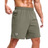 image:imageG Gradual Mens Workout Gym Shorts with 2 Zipper Pockets 7 5 9 Quick Dry Athletic Running Basketball Shorts for MenSage Green