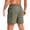 image:imageG Gradual Mens Workout Gym Shorts with 2 Zipper Pockets 7 5 9 Quick Dry Athletic Running Basketball Shorts for MenSage Green