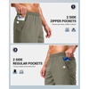 image:imageG Gradual Mens Workout Gym Shorts with 2 Zipper Pockets 7 5 9 Quick Dry Athletic Running Basketball Shorts for MenSage Green